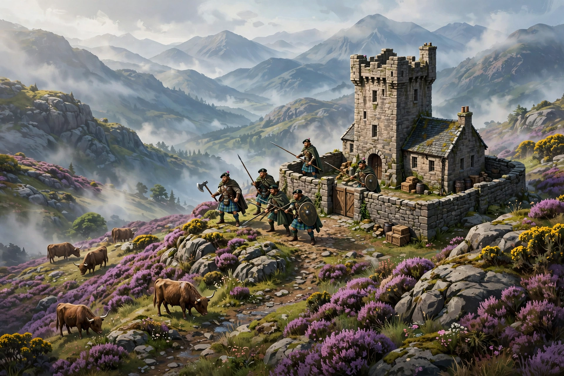 age of empires 4 raiders of the north Scots Highland battle