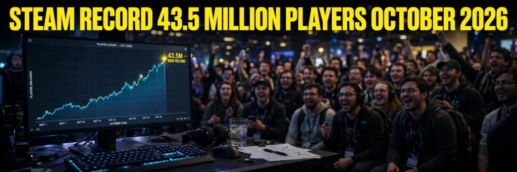 steam record 43.5 million players october 2026